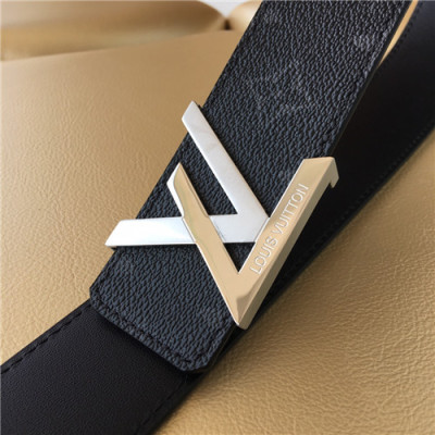 [매장판]Louis Vuitton 2021 Men's Leather Belt,3.5cm - 루입비통 2021 남성용 레더 벨트,3.5cm,LOUBT0168,블랙