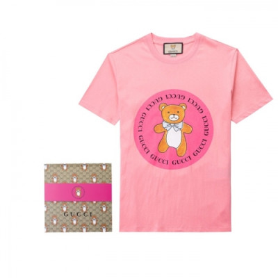 [매장판]Gucci 2021 Mm/Wm Logo Short Sleeved Tshirts - 구찌 2021 남/녀 로고 반팔티 Guc03576x.Size(s - xl).핑크