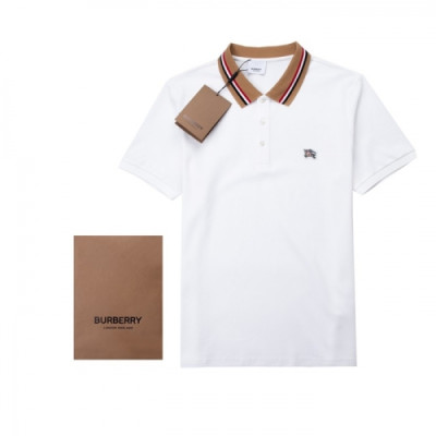 [버버리]Burberry 2021 Mens Logo Cotton Short Sleeved Tshirts - 버버리 2021 남성 로고 코튼 반팔티 Bur03793x.Size(xs - xl).화이트