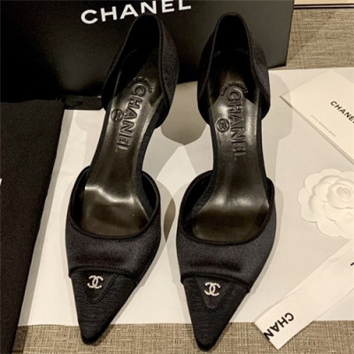 Chanel 2021 Women's Leather High Heel - 샤넬 2021 여성용 레더 하이힐,Size(225-250),CHAS0575,블랙