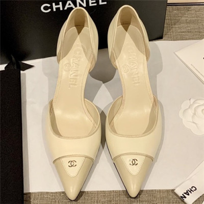Chanel 2021 Women's Leather High Heel - 샤넬 2021 여성용 레더 하이힐,Size(225-250),CHAS0576,베이지