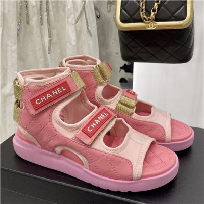 Chanel 2021 Macaron Magic Tape Sandal - 샤넬 2021 마카롱 매직테이프 샌들,Size(225-250),CHAS0585,핑크