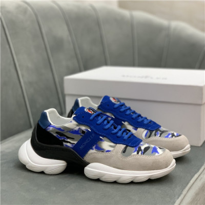 Moncler 2021 Men's Leather Sneakers - 몽클레어 2021 남성용 레더 스니커즈,Size(240-270),MONCS0082,블루