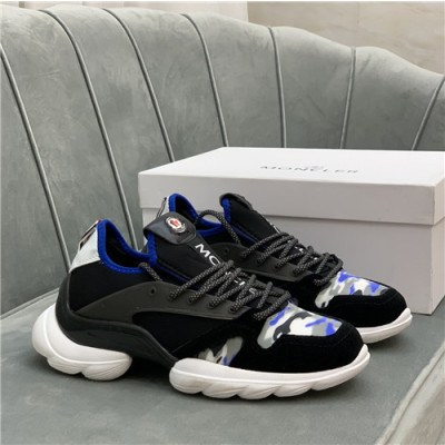 Moncler 2021 Men's Leather Sneakers - 몽클레어 2021 남성용 레더 스니커즈,Size(240-270),MONCS0084,블랙