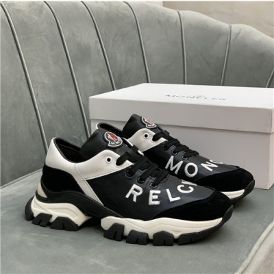 Moncler 2021 Men's Leather Sneakers - 몽클레어 2021 남성용 레더 스니커즈,Size(240-270),MONCS0087,블랙