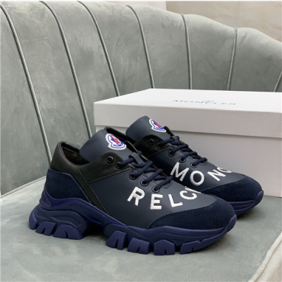Moncler 2021 Men's Leather Sneakers - 몽클레어 2021 남성용 레더 스니커즈,Size(240-270),MONCS0088,네이비