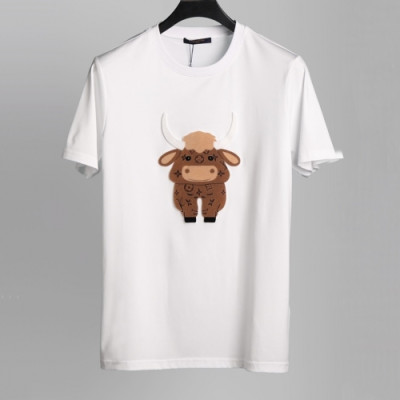 [루이비통]Louis vuitton 2021 Mens Logo Short Sleeved Tshirts - 루이비통 2021 남성 로고 반팔티 Lou02743x.Size(s - 4xl).화이트