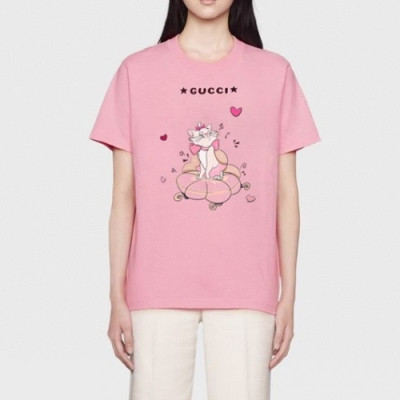 [매장판]Gucci 2021 Mm/Wm Logo Short Sleeved Tshirts - 구찌 2021 남/녀 로고 반팔티 Guc03593x.Size(s - l).핑크
