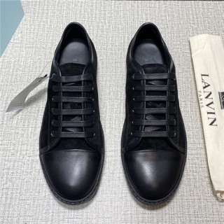 Lanvin 2021 Men's Leather Sneakers - 랑방 2021 남성용 레더 스니커즈,Size(240-270),LANV0035,블랙