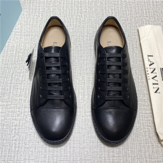 Lanvin 2021 Men's Leather Sneakers - 랑방 2021 남성용 레더 스니커즈,Size(240-270),LANV0038,블랙