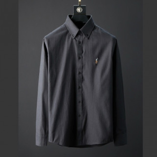[매장판]Polo 2021 Mens Business Cotton Shirts - 폴로 2021 남성 비지니스 코튼 셔츠 Pol0087x.Size(m - 4xl).블랙