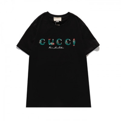 [매장판]Gucci 2021 Mm/Wm Logo Short Sleeved Tshirts - 구찌 2021 남/녀 로고 반팔티 Guc03594x.Size(s - 2xl).블랙