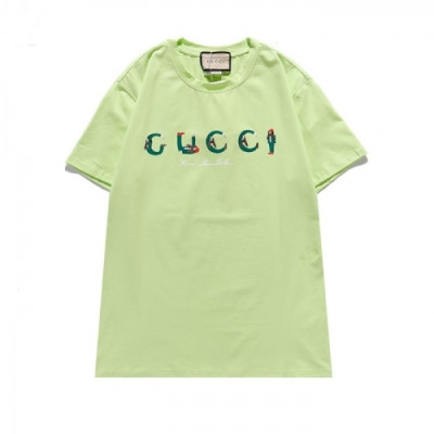 [매장판]Gucci 2021 Mm/Wm Logo Short Sleeved Tshirts - 구찌 2021 남/녀 로고 반팔티 Guc03596x.Size(s - 2xl).그린