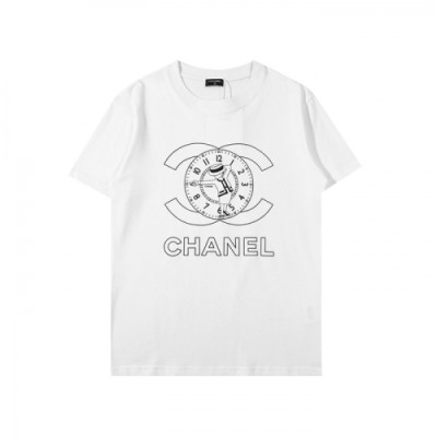 [샤넬]Chanel 2021 Mm/Wm 'CC' Logo Cotton Short Sleeved Tshirts - 샤넬 2021 남/녀 'CC'로고 코튼 반팔티 Cnl0671x.Size(s - l).화이트