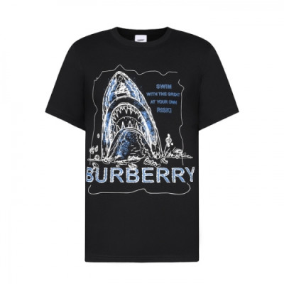 [버버리]Burberry 2021 Mm/Wm Logo Cotton Short Sleeved Tshirts - 버버리 2021 남/녀 로고 코튼 반팔티 Bur03812x.Size(s - xl).블랙