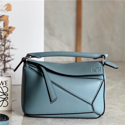 [로에베]Loewe 2021 Women's Puzzle Mini Tote Shoulder Bag,18cm - 로에베 2021 여성용 퍼즐 미니 토트 숄더백,18cm,LOEB0511,스카이블루