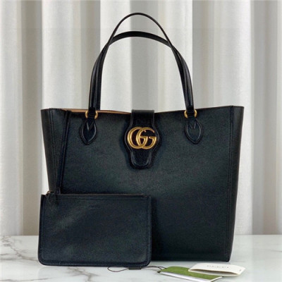 [구찌]Gucci 2021 Women's Dounle G Deyail Tote Bag,35cm - 구찌 2021 더블 G 티테일의 토트백,35cm,GUB1282,블랙