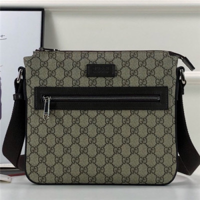 [구찌]Gucci 2021 Men's GG Suprem Messenger Bag,26cm - 구찌 2021 남성용 GG 수프림 메신저백,26cm,GUB1285,블랙