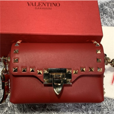 [발렌티노]Valentino 2021 Lockstead Shoulder Bag,16.5cm - 발렌티노 2021 락스터드 숄더백,16.5cm,VTB1077,블랙