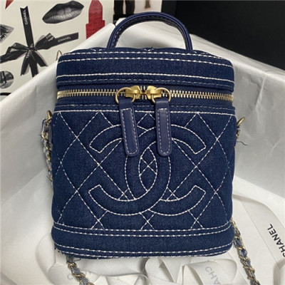 [샤넬]Chanel 2021 Denim Bucket Shoulder Bag,17cm - 샤넬 2021 데님 버킷 숄더백,17cm,CHAB1631,블루