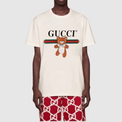 [매장판]Gucci 2021 Mm/Wm Logo Short Sleeved Tshirts - 구찌 2021 남/녀 로고 반팔티 Guc03600x.Size(s - xl).아이보리