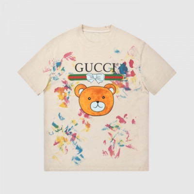 [매장판]Gucci 2021 Mm/Wm Logo Short Sleeved Tshirts - 구찌 2021 남/녀 로고 반팔티 Guc03601x.Size(s - l).아이보리