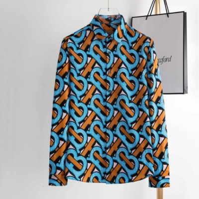 [버버리]Burberry 2021 Mens Vintage Basic Tshirts - 버버리 2021 남성 빈티지 베이직 셔츠 Bur03821x.Size(m - 3xl).블루