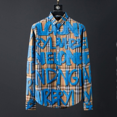 [버버리]Burberry 2021 Mens Vintage Basic Tshirts - 버버리 2021 남성 빈티지 베이직 셔츠 Bur03824x.Size(m - 3xl).블루