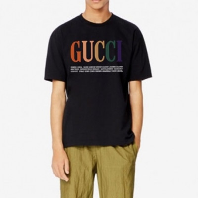 [매장판]Gucci 2021 Mm/Wm Logo Short Sleeved Tshirts - 구찌 2021 남/녀 로고 반팔티 Guc03606x.Size(m - 2xl).블랙