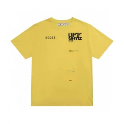 [오프화이트]Off-white 2021 Mm/Wm Printing Logo Crew - neck Cotton Short Sleeved Tshirts - 오프화이트 2021 남/녀 프린팅 로고 코튼 반팔티 Off0706x.Size(s - xl).옐로우