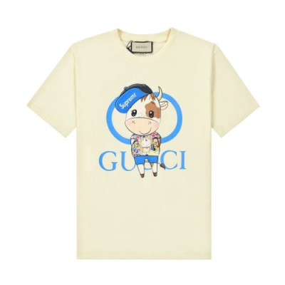 [매장판]Gucci 2021 Mm/Wm Logo Short Sleeved Tshirts - 구찌 2021 남/녀 로고 반팔티 Guc03609x.Size(xs - l).아이보리