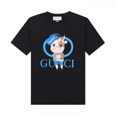 [매장판]Gucci 2021 Mm/Wm Logo Short Sleeved Tshirts - 구찌 2021 남/녀 로고 반팔티 Guc03610x.Size(xs - l).블랙