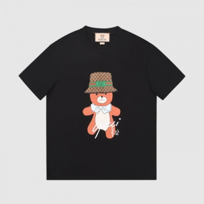 [매장판]Gucci 2021 Mm/Wm Logo Short Sleeved Tshirts - 구찌 2021 남/녀 로고 반팔티 Guc03612x.Size(xs - l).블랙