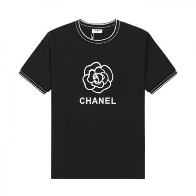 [샤넬]Chanel 2021 Mm/Wm 'CC' Logo Cotton Short Sleeved Tshirts - 샤넬 2021 남/녀 'CC'로고 코튼 반팔티 Cnl0672x.Size(s - l).블랙
