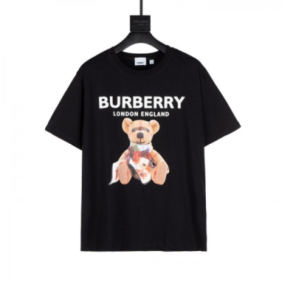 [버버리]Burberry 2021 Mm/Wm Logo Cotton Short Sleeved Tshirts - 버버리 2021 남/녀 로고 코튼 반팔티 Bur03838x.Size(xs - l).블랙