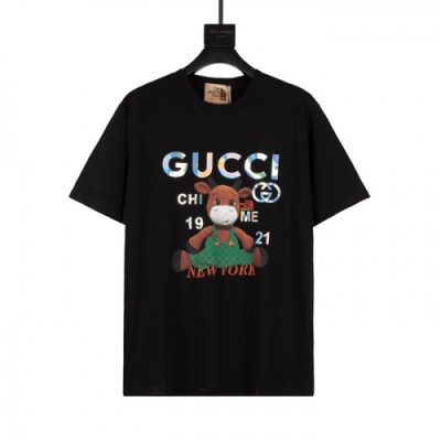 [매장판]Gucci 2021 Mm/Wm Logo Short Sleeved Tshirts - 구찌 2021 남/녀 로고 반팔티 Guc03626x.Size(xs - l).블랙