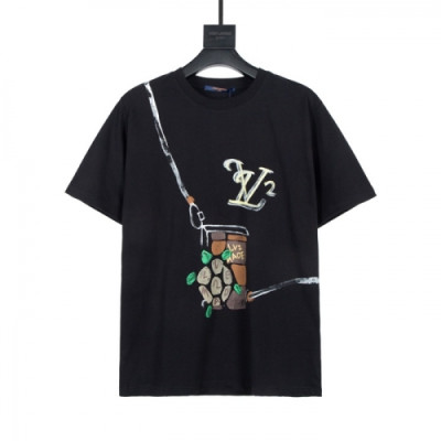 [매장판]Louis vuitton 2021 Mm/Wm Logo Short Sleeved Tshirts - 루이비통 2021 남/녀 로고 반팔티 Lou02767x.Size(xs - l).블랙