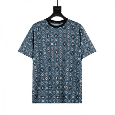 [매장판]Louis vuitton 2021 Mm/Wm Logo Short Sleeved Tshirts - 루이비통 2021 남/녀 로고 반팔티 Lou02768x.Size(xs - l).블루