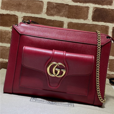 [구찌]Gucci 2021 Women's Leather Closs Bag,28cm,GUB1289 - 구찌 2021 럭셔리한 여성용 레더 크로스백,28cm,레드