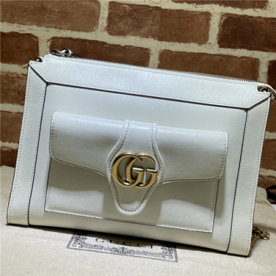 [구찌]Gucci 2021 Women's Leather Closs Bag,28cm,GUB1290 - 구찌 2021 럭셔리한 여성용 레더 크로스백,28cm,화이트