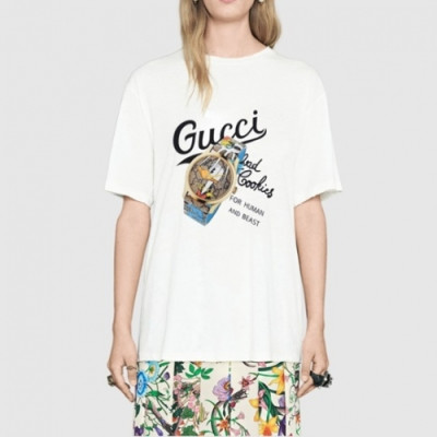 Gucci  Mm/Wm Logo Short Sleeved Tshirts White - 구찌 2021 남/녀 로고 반팔티 Guc03641x Size(xs - l) 화이트
