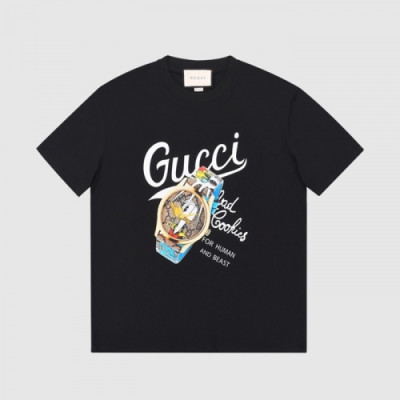 Gucci  Mm/Wm Logo Short Sleeved Tshirts Black - 구찌 2021 남/녀 로고 반팔티 Guc03628x Size(xs - l) 블랙