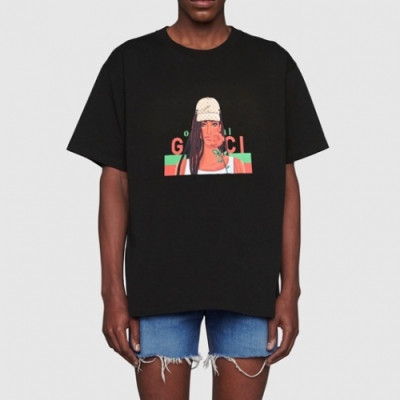 Gucci  Mm/Wm Logo Short Sleeved Tshirts Black - 구찌 2021 남/녀 로고 반팔티 Guc03632x Size(xs - l) 블랙
