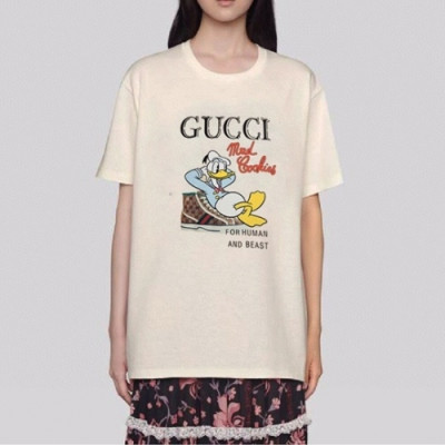 Gucci  Mm/Wm Logo Short Sleeved Tshirts Ivory - 구찌 2021 남/녀 로고 반팔티 Guc03633x Size(xs - l) 아이보리