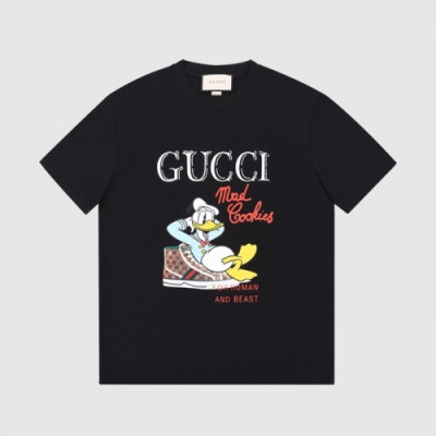Gucci  Mm/Wm Logo Short Sleeved Tshirts Black - 구찌 2021 남/녀 로고 반팔티 Guc03634x Size(xs - l) 블랙