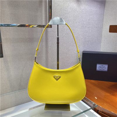 [매력터지는]Prada 2021 Women's Leather Hobo Bag,26.5cm,1BC499,PRAB0371 - 프라다 2021 여성용 레더 호보백,26.5cm,옐로우