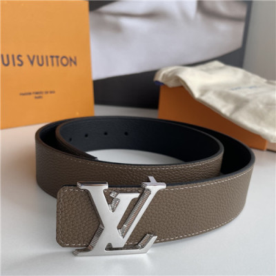 Louie Vuitton 2021 Men's Leather Belt,4.0cm,LOUBT0181 - 루이비통 2021 남성용 레더 벨트,4.0cm,카키