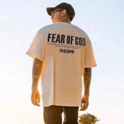 [추천템]Fear of god  Mm/Wm Minimal Cotton Short Sleeved Tshirts Beige - 피어오브갓 2021 남/녀 미니멀 코튼 반팔티 Fea0261x Size(s - xl) 베이지