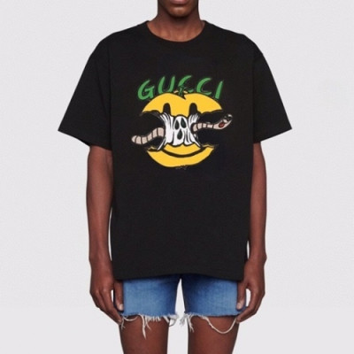 Gucci  Mm/Wm Logo Short Sleeved Tshirts Black - 구찌 2021 남/녀 로고 반팔티 Guc03654x Size(xs - l) 블랙