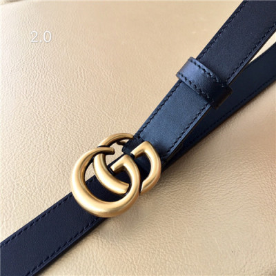 Gucci 2021 Women's Leather Belt,2.0cm,GUBT0165 - 구찌 2021 여성용 레더 벨트,2.0cm,블랙